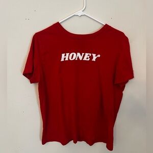 Red Tee Forever 21 “Honey” size L